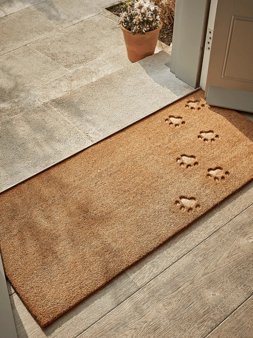 Embossed Paw Print Doormat - Double