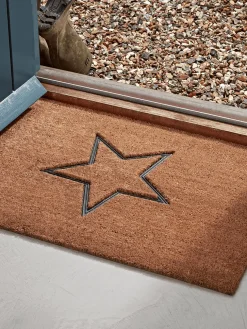 Embossed Rubber Star Doormat - Large