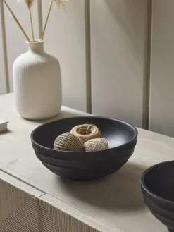 Etched Mango Wood Bowl - Large