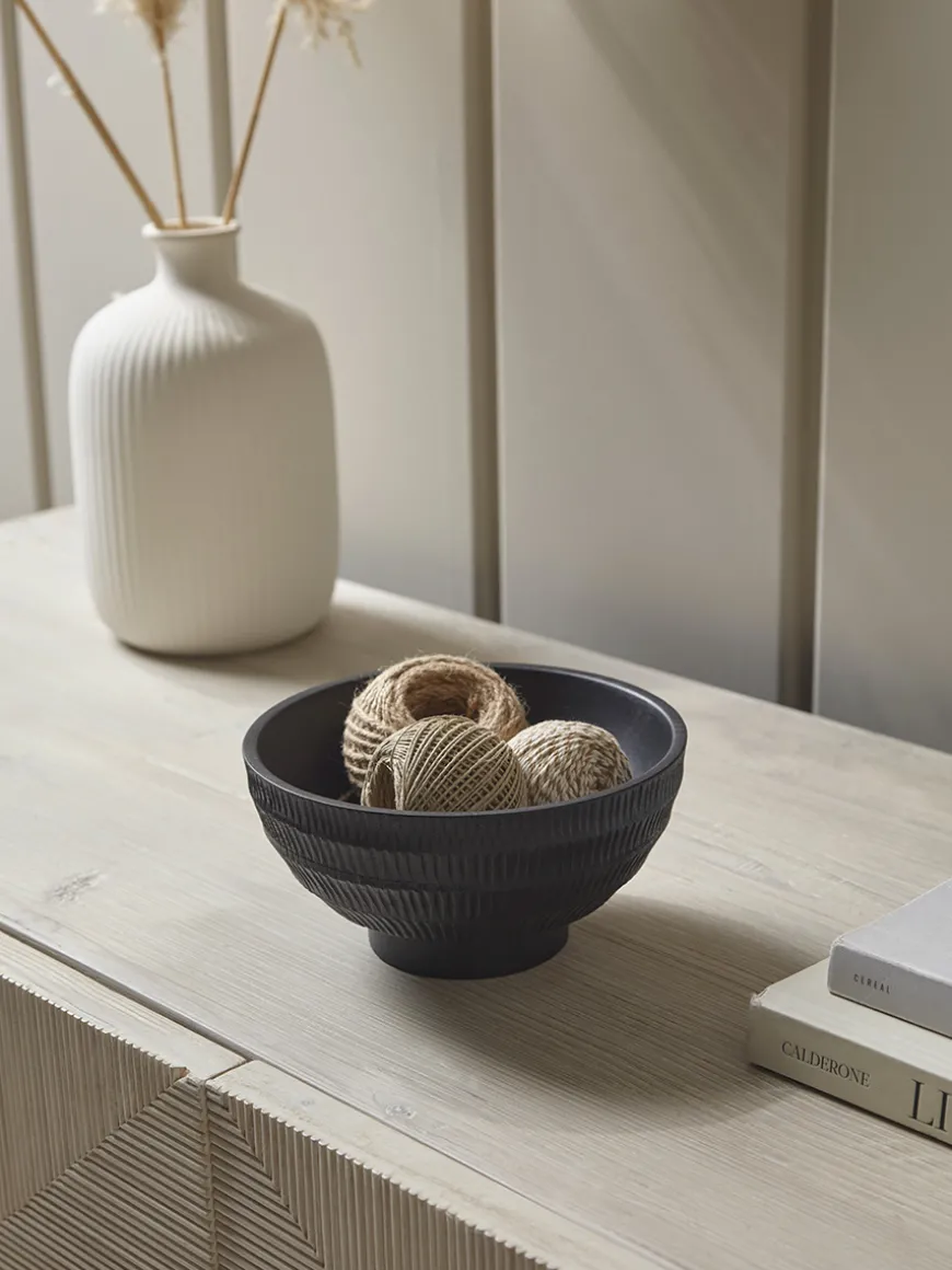 Etched Mango Wood Bowl - Small