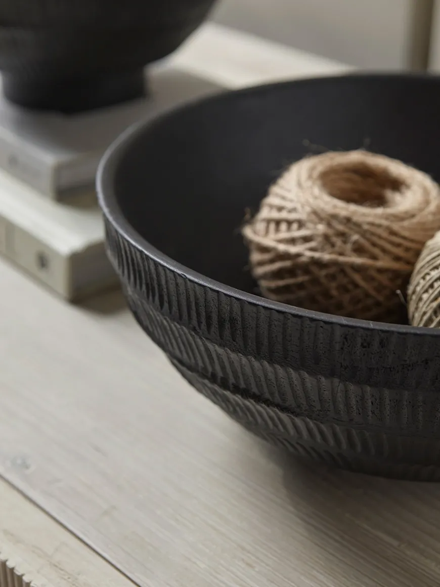 Etched Mango Wood Bowl - Small