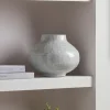 Etched Metal Vase - Grey
