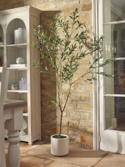 Faux Potted Fruiting Olive Tree