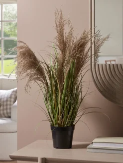 Faux Potted Pampas Grass