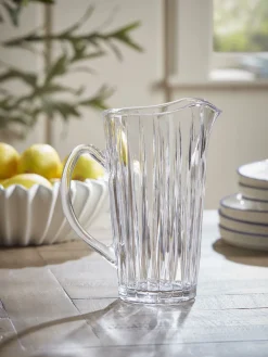 Fluted Glass Pitcher