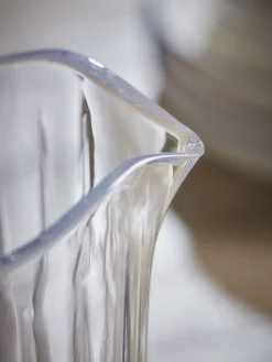 Fluted Glass Pitcher