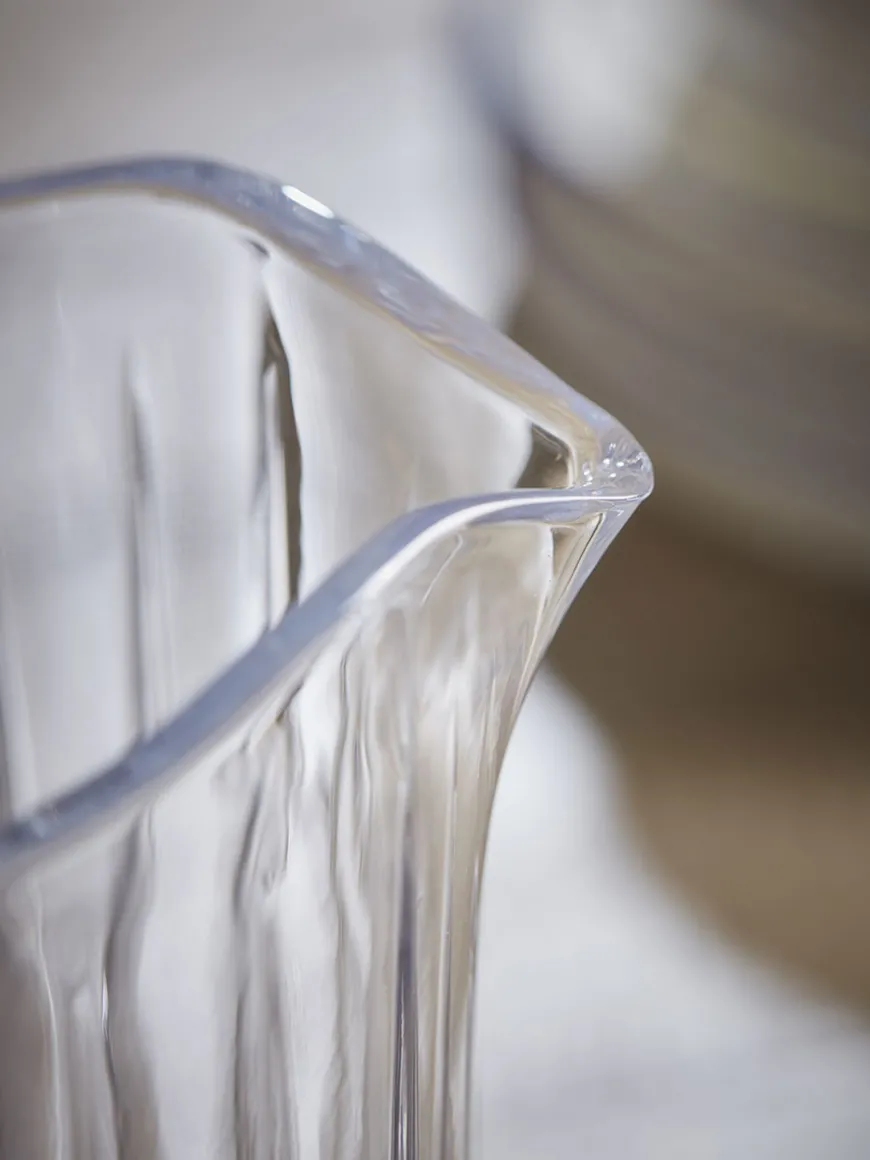 Fluted Glass Pitcher