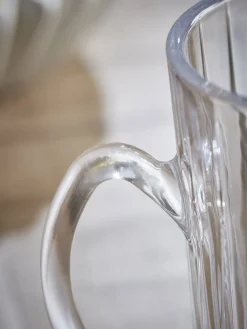 Fluted Glass Pitcher