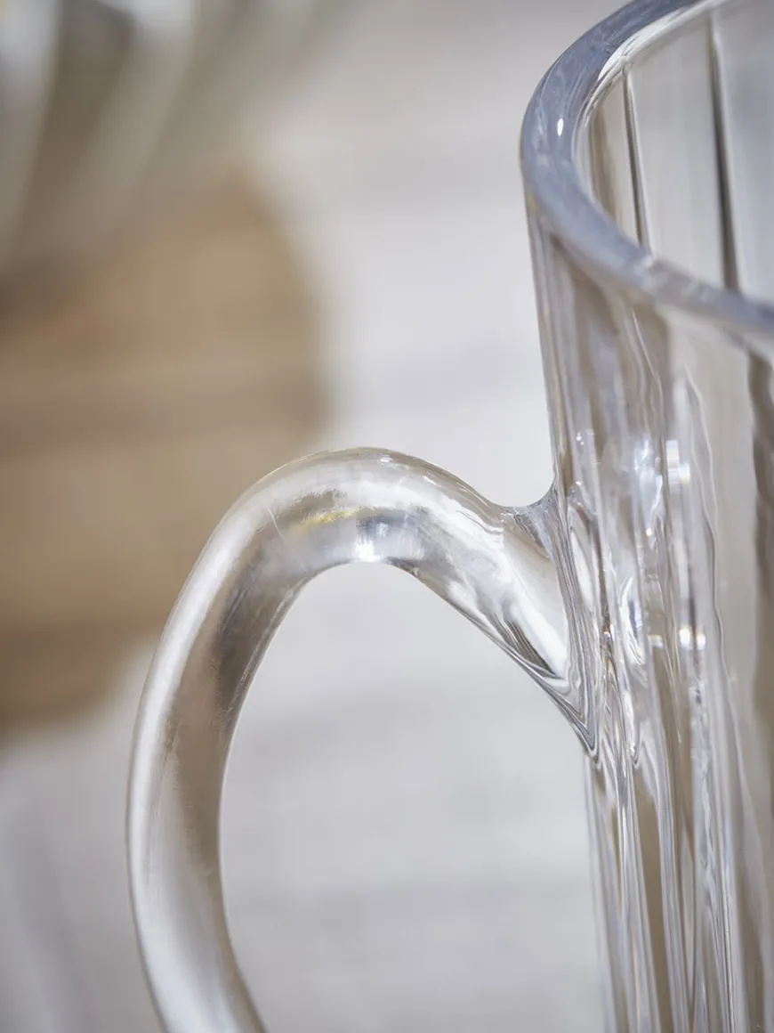 Fluted Glass Pitcher