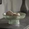 Fluted Glass Serving Bowl