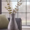 Fluted Metal Vase