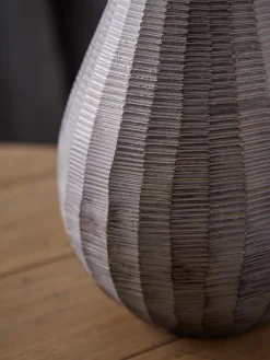 Fluted Metal Vase