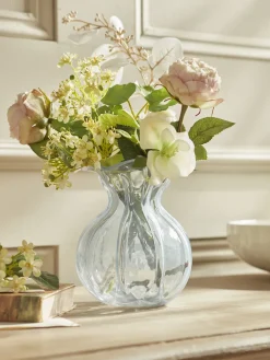 Fluted Petal Vase - Soft Blue