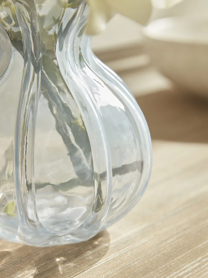 Fluted Petal Vase - Soft Blue