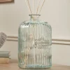 Fluted Recycled Glass Bottle Vase