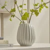 Fluted Vase - Soft Grey