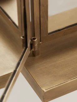 Folding Table Mirror Brass