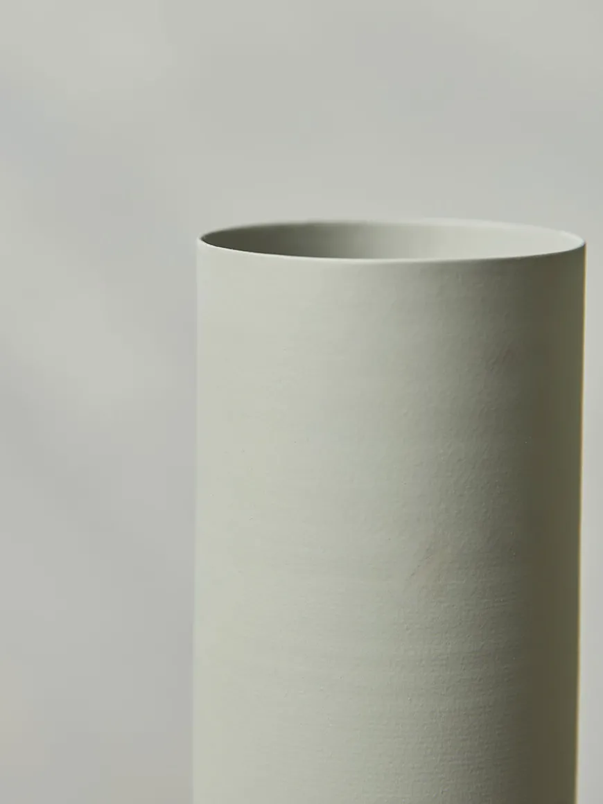 Footed Steel Cylinder Vase - Large