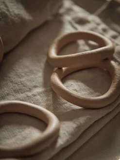 Four Abstract Napkin Rings