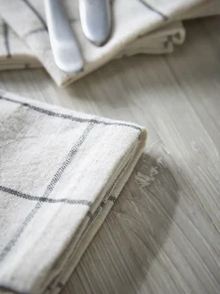 Four Cotton Napkins - Checked