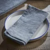 Four Cotton Napkins - Slate Blue