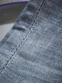 Four Cotton Napkins - Slate Blue