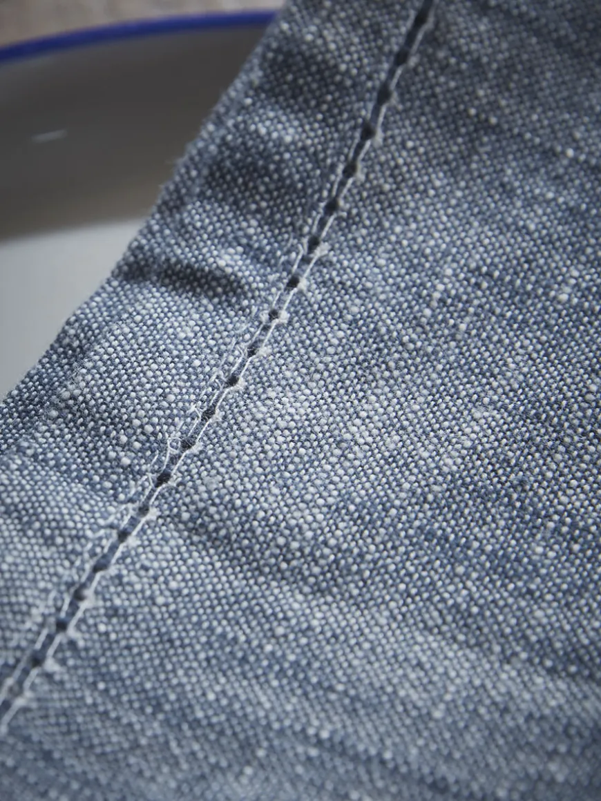 Four Cotton Napkins - Slate Blue