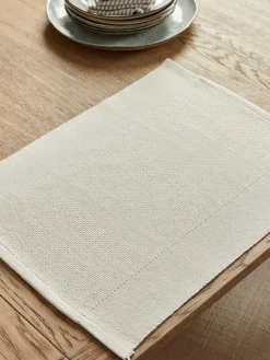 Four Cotton Placemats - Natural