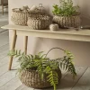 Four Decorative Seagrass Planters