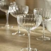Four Fluted Champagne Coupes