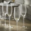 Four Fluted Champagne Flutes