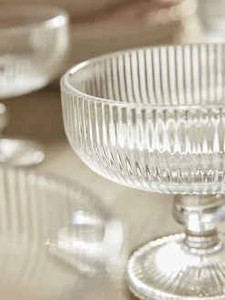 Four Fluted Sundae Glasses