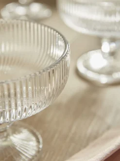 Four Fluted Sundae Glasses