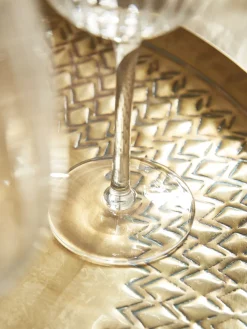 Four Fluted Wine Glasses