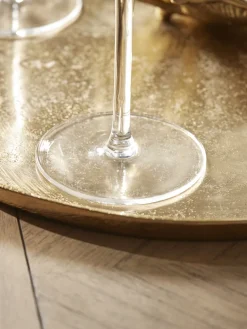 Four Leaf Engraved Champagne Coupes