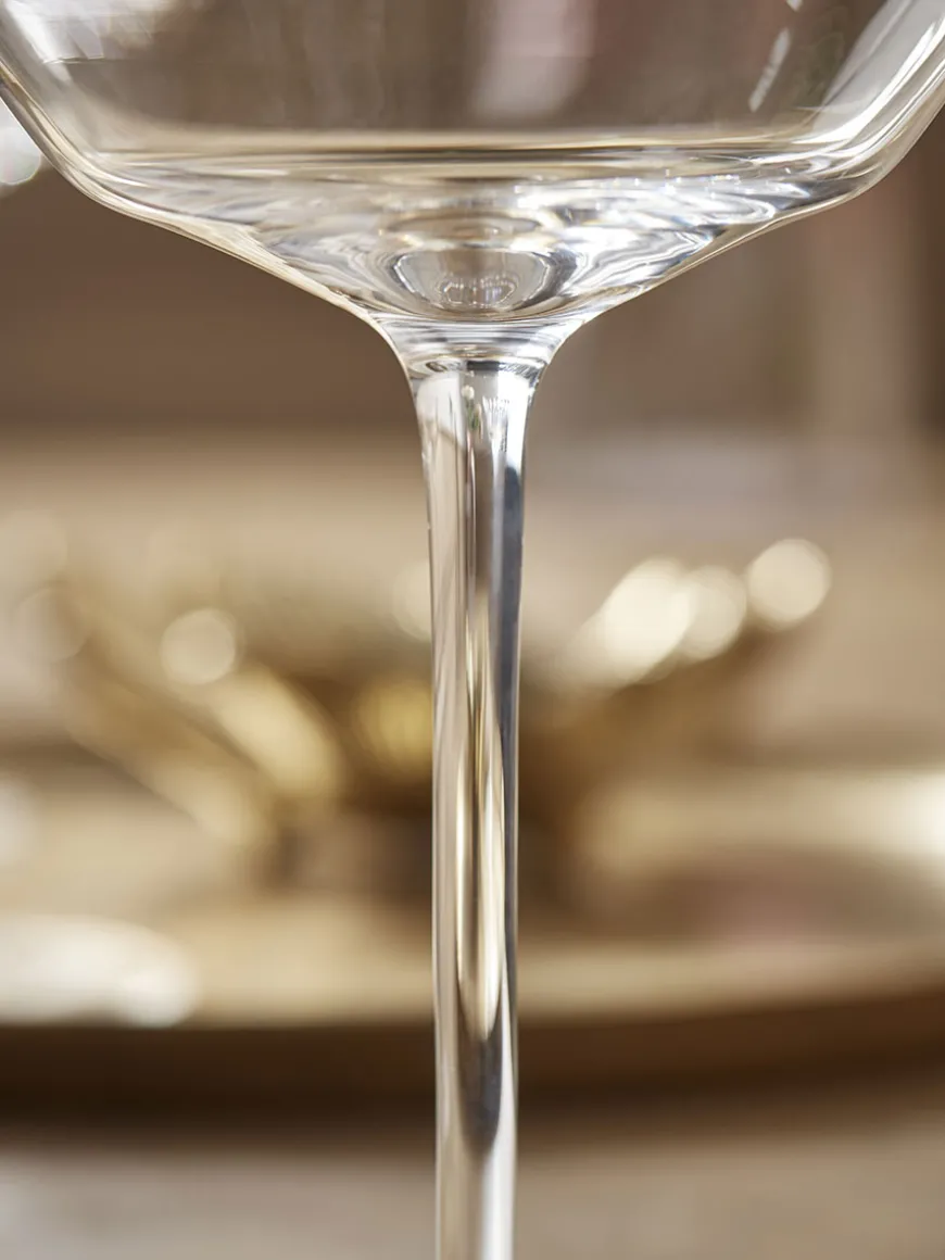 Four Leaf Engraved Champagne Coupes