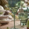 Four Olive Wine Glasses
