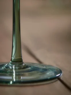 Four Olive Wine Glasses