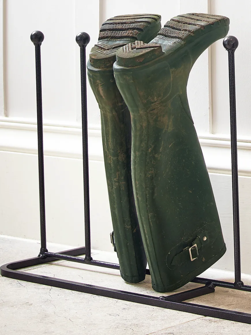 Four Pair Metal Boot Rack