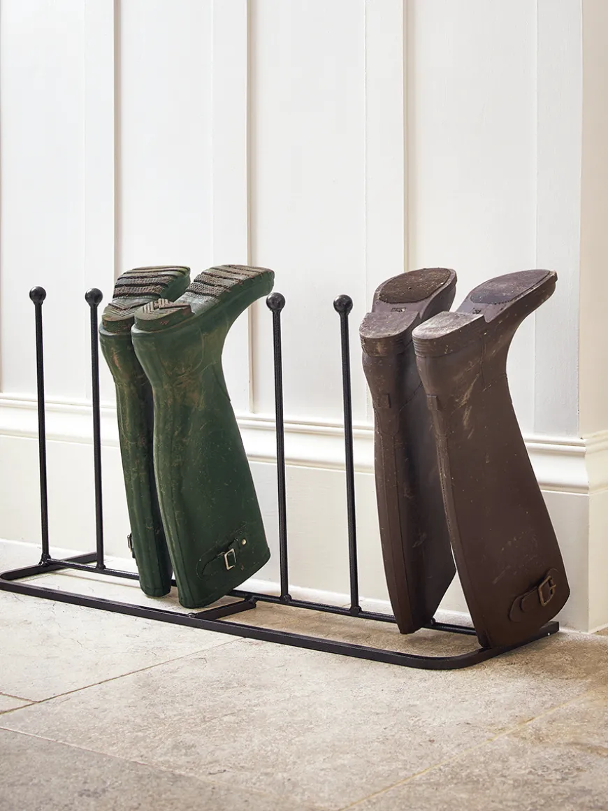 Four Pair Metal Boot Rack