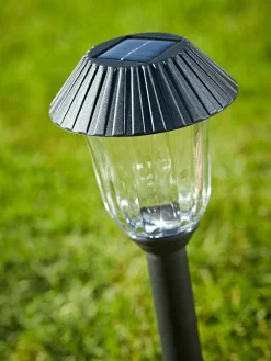 Four Solar Fluted Stake Lights