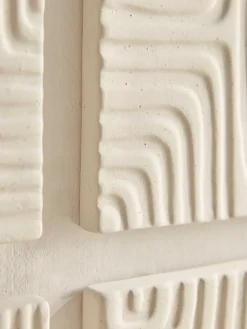 Four Textured Wall Art Tiles