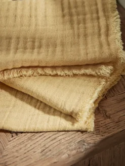 Four Waffle Napkins - Ochre