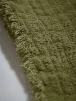 Four Waffle Napkins - Olive