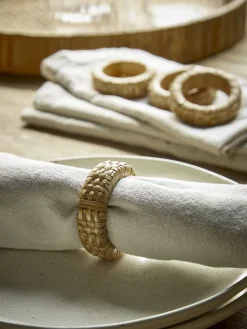 Four Woven Napkin Rings