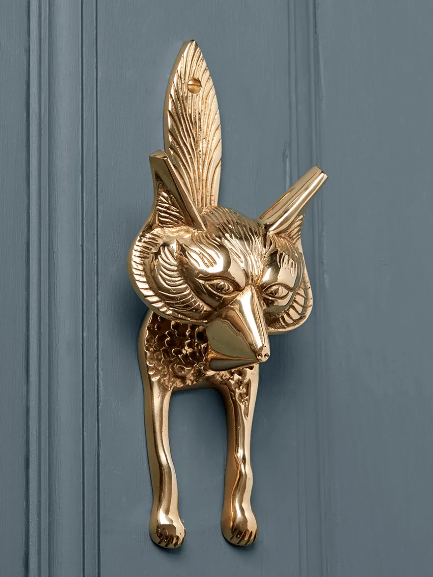 Fox Door Knocker – Solid Brass