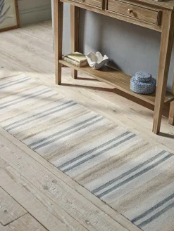 French Blue Striped Runner