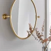 French Oval Mirror - Brass