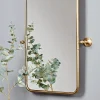 French Rectangle Wall Mirror - Brass