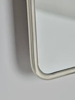 French Rectangle Wall Mirror - Antique Silver